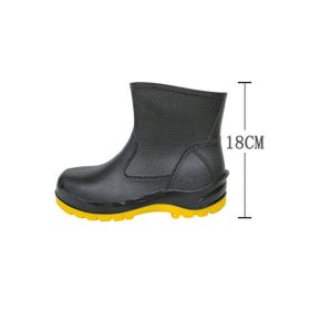 Labor Protection Rain Boots Men's Short Tube Low Top (Option: 18cm antismash-41)