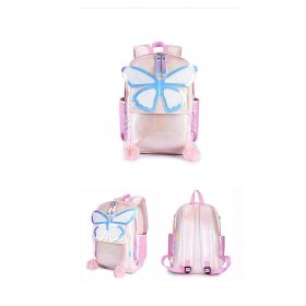 Sequined Butterfly Cute Backpack Female Korean Style Student Schoolbag Female (Color: Pink)