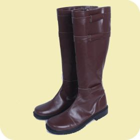 Jedi Cosplay Shoes Leather Boots (Option: 42yards-Barrel height leg girth remark)