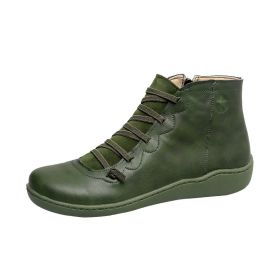 High Top Wild Short Boots Women's Casual (Option: Green-35)