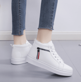 Women With Plush Snow Boots And Short Sleeves (Option: White-35)