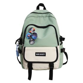 Fashion College Students School Bags High School Students Large Capacity Travel Computer (Option: Green astronaut-large)