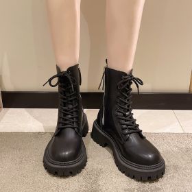 British Platform Female Boots (Option: Black-35)