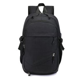 Backpack Large Capacity Male Street Basketball Students (Color: Black)