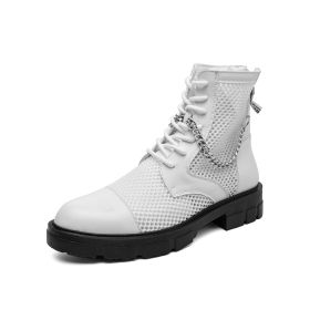 Men's Casual Breathable Breathable Shoes (Option: White-43)