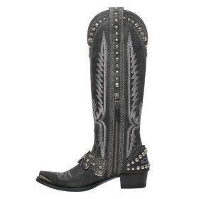 Western-style Women's Competitive Denim Boots (Option: Black-45)